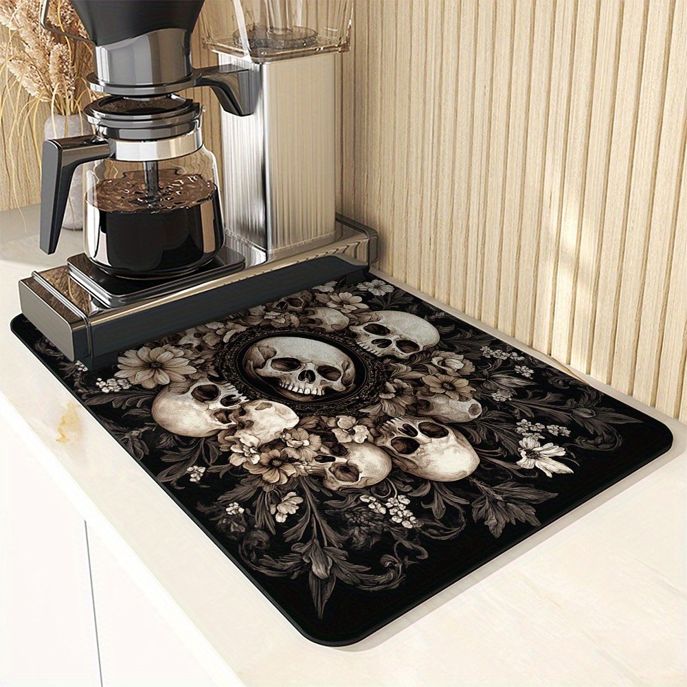 2D Kitchen Drining Mat Tea Coffee Machine Mat  Dining Table Het Insultion Mat