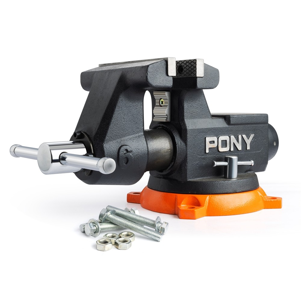 PONY 6" Heavy Duty Bench Vise 8800LBS Clamp Force 360° Rotatable Workbench Vises