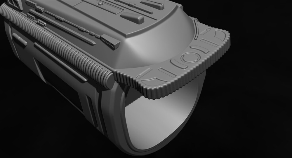 Predator Gauntlet Forearm Right, two versions - File STL-OBJ For 3D printer -