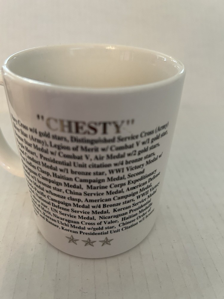 USMC MARINES Lt. Gen. Lewis "Chesty" Puller Commemorative Mug