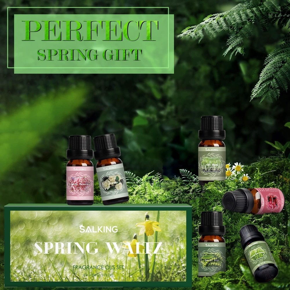 Spring Fragrance Oils Set, Essential Oils Gift Set for Diffuser, Scented Oil...