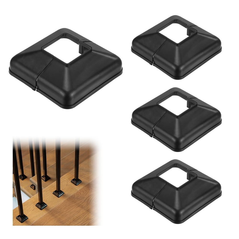 4-Pack Post Base Cover, Internal 1.57"x 1.57" Post Skirt Split Type for Railing