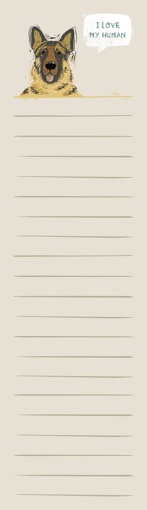 German Shepherd I Love My Human Notepad