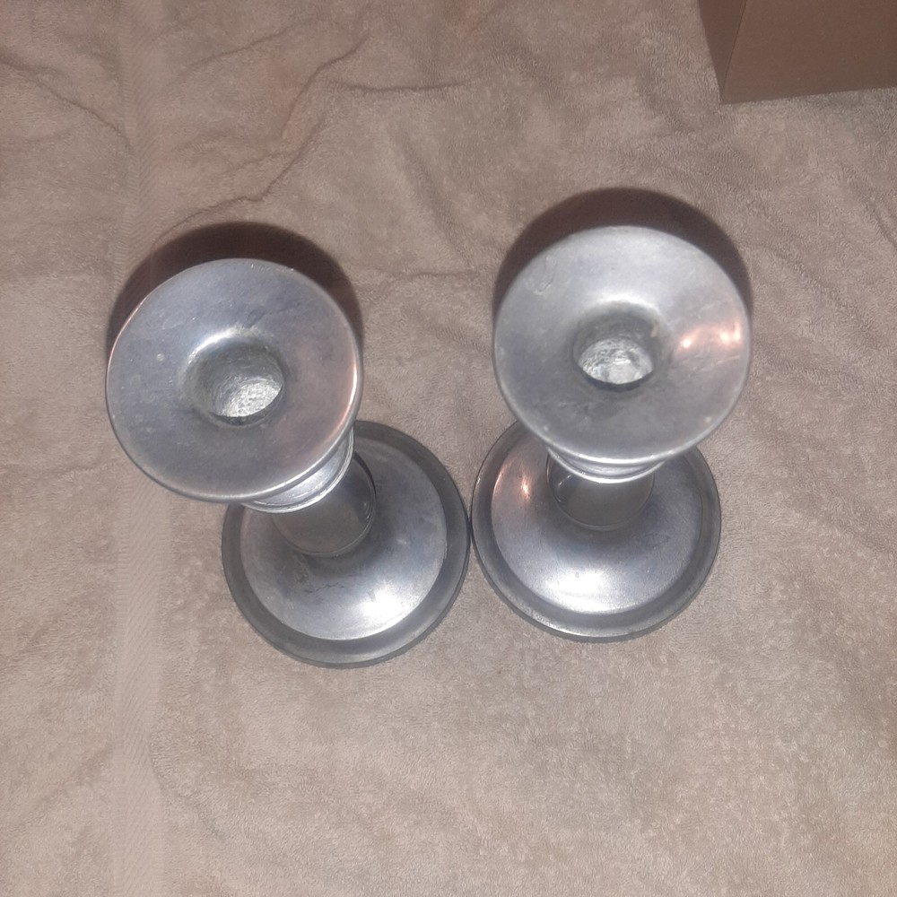 Set Of Eales 1779 Silverplate Candlestick Holders