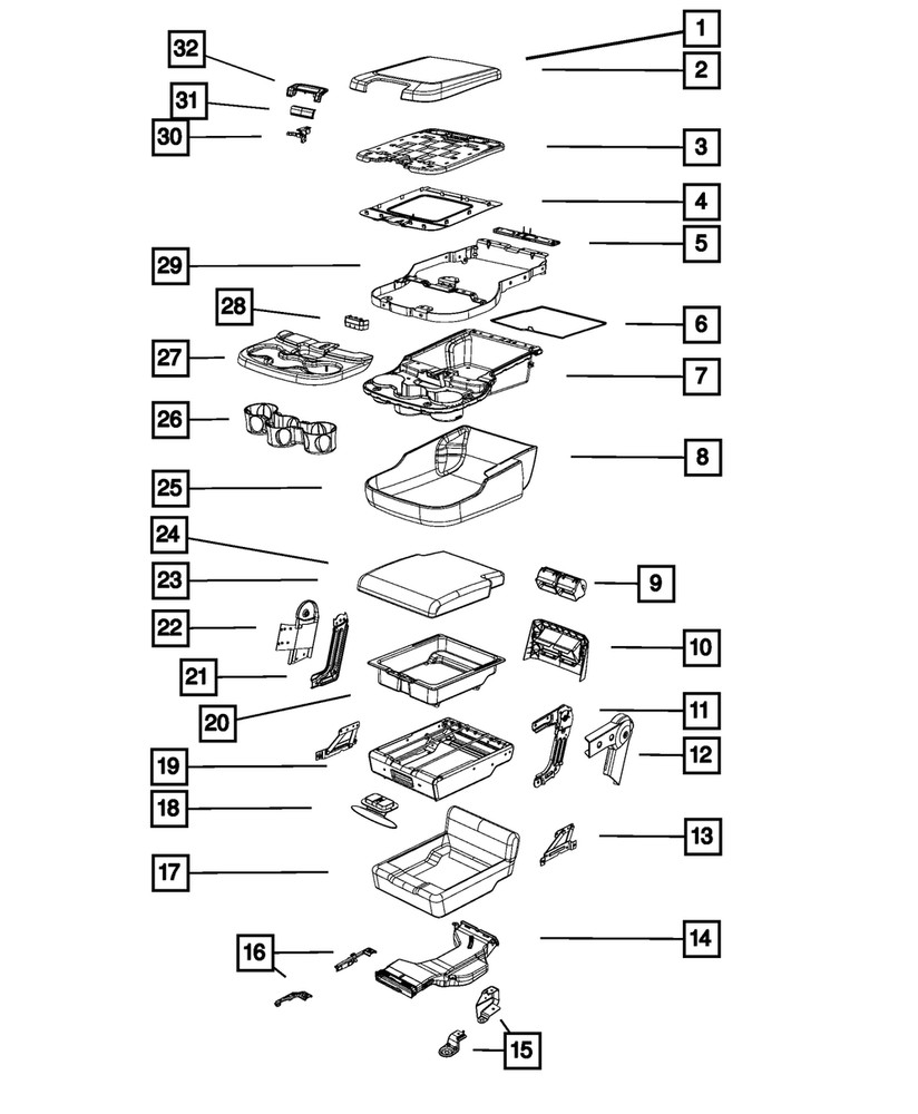 Genuine Mopar Storage Compartment Panel 68206381AA