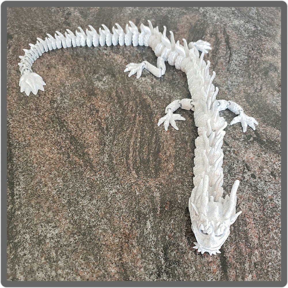 Flexi Imperial Dragon Figure 3D Printed Articulated/Locking