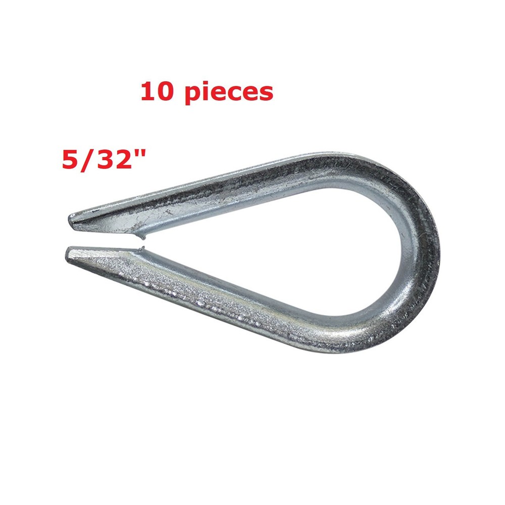 Garage Door Wire Rope Thimbles 5/32" for Cable Assemblies (10pcs)