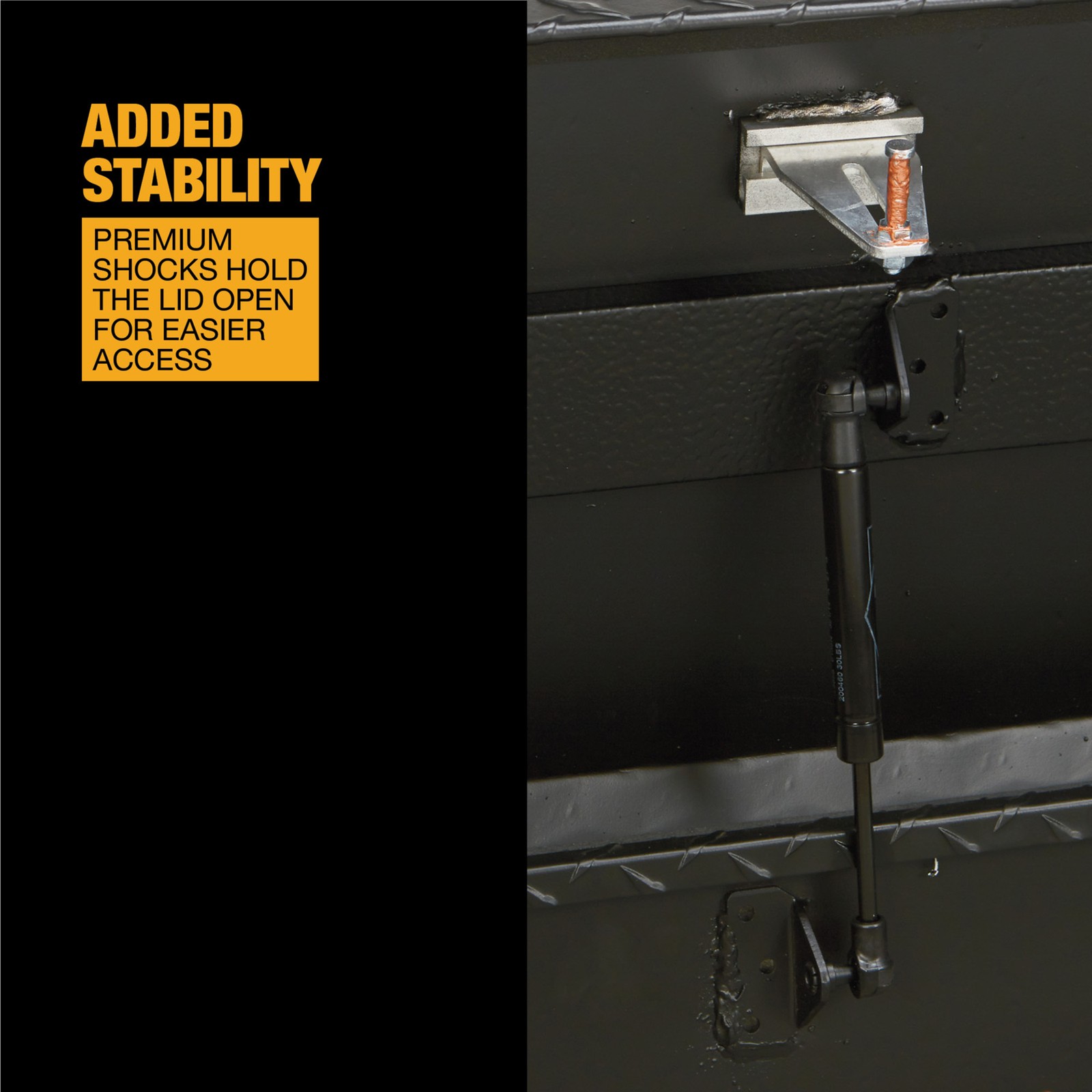 Northern Tool Side-Mount Truck Tool Box, Aluminum, Textured Matte Black, Pull