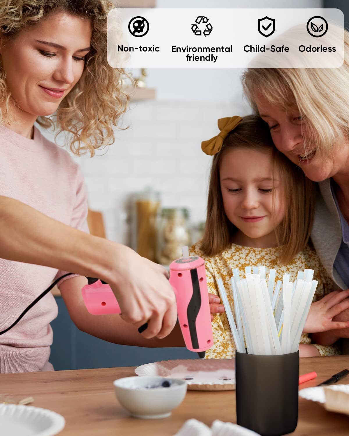 SHALL Hot Melt Glue Gun Stick Mini Clear White DIY Art Craft Wholesale