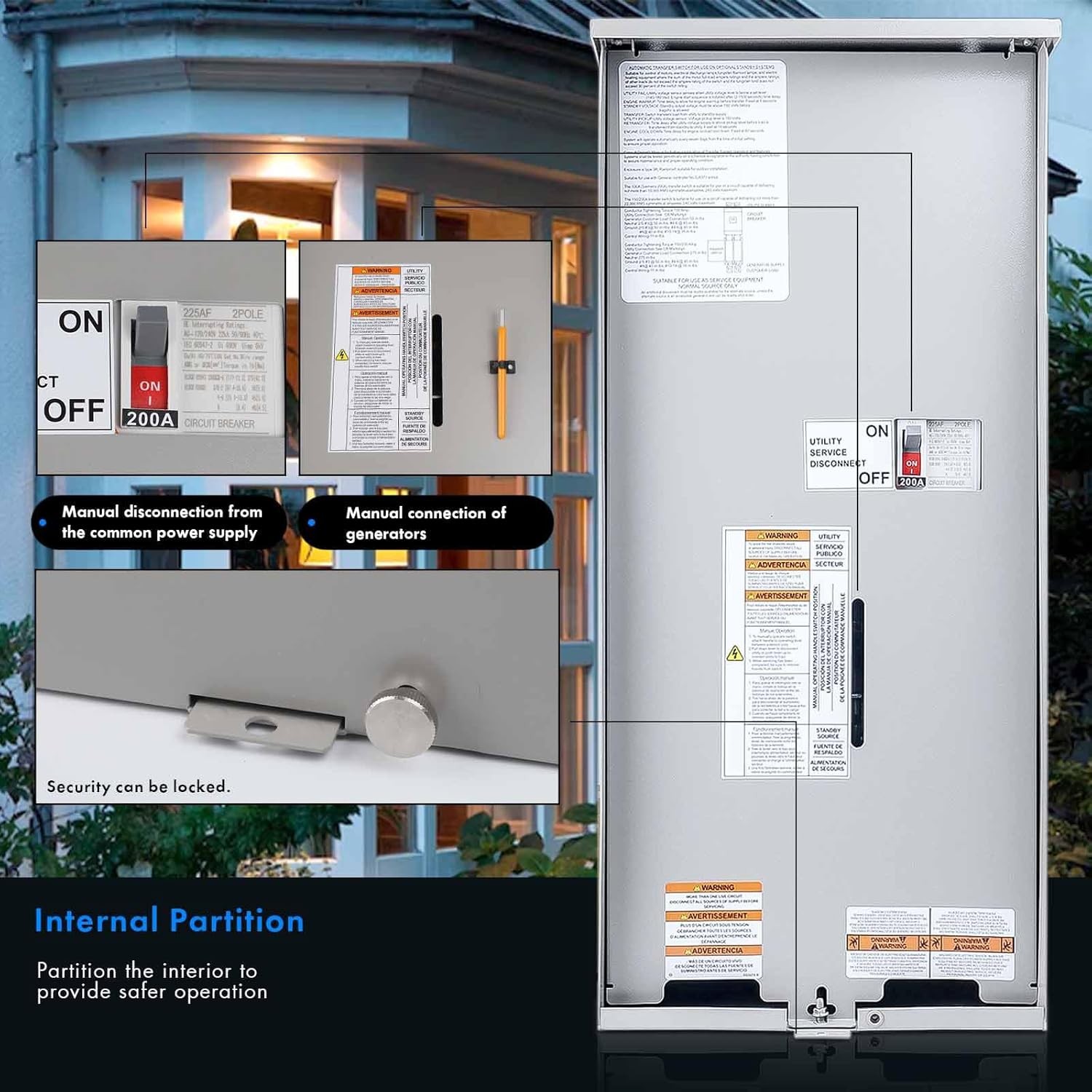 200 Amp Automatic Transfer Switch 120/240V RXSW200A3