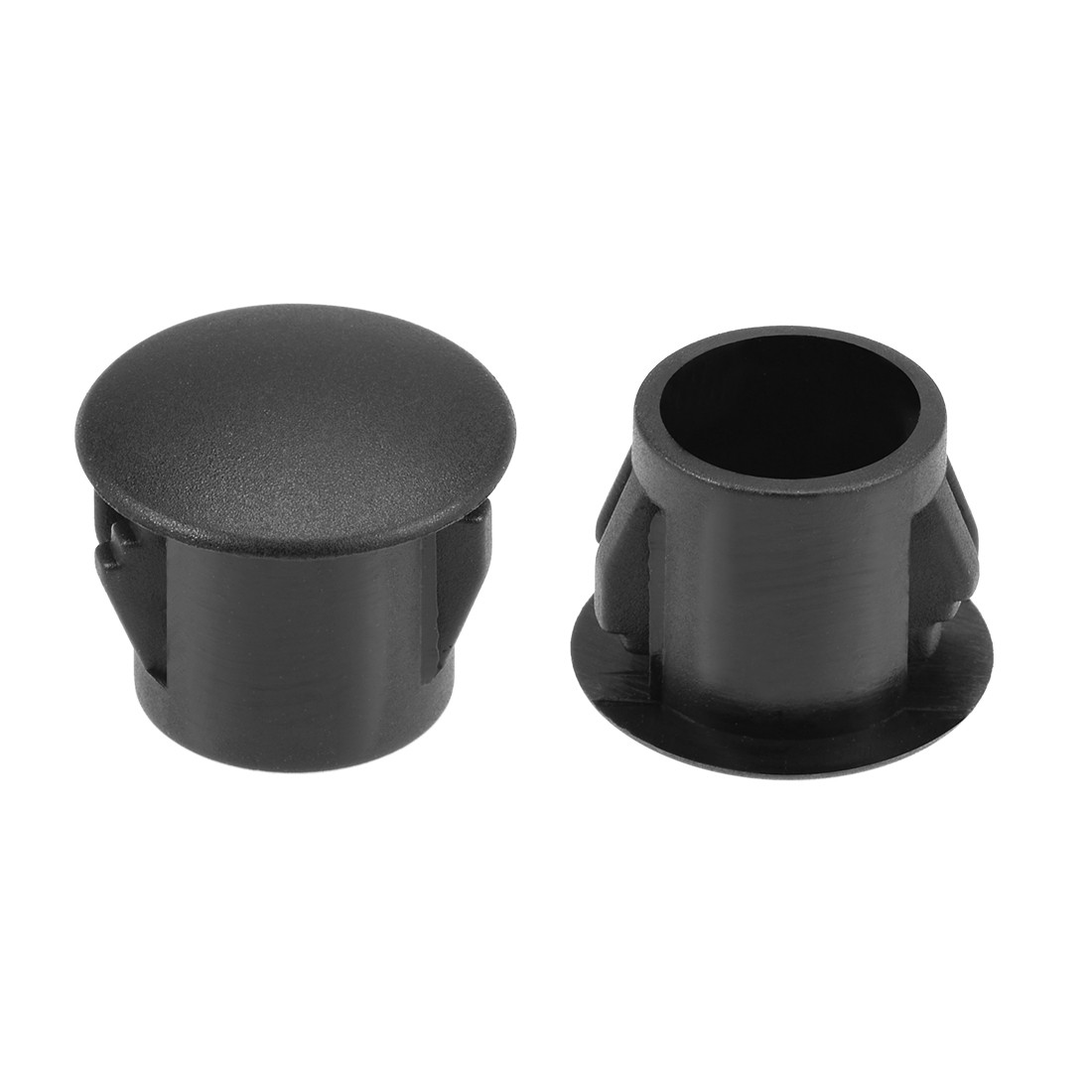 100Pcs 10mm Snap in Locking Hole Tube Flush Type Panel Plugs Hole Plugs Black