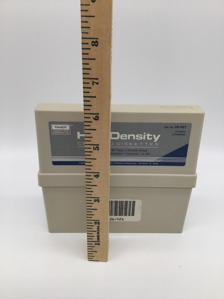 Vintage Tandy Plastic Case For Three 5.25" Double Density Diskettes CASE ONLY