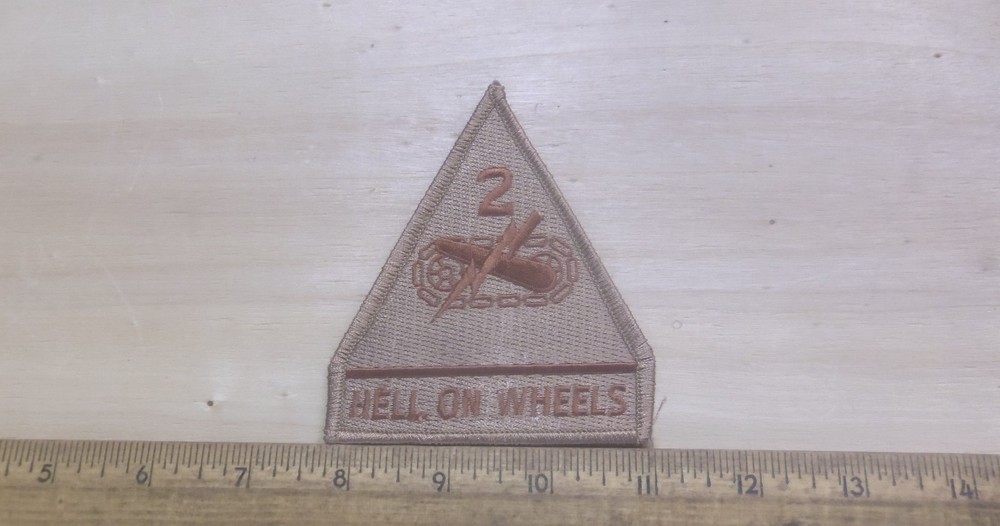 US Army - 2nd Armored Division Embroidered Desert Patch