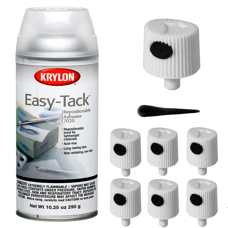 6 Spray NOZZLES for Krylon K07020007 Easy Tack Repositionable Adhesive Spray