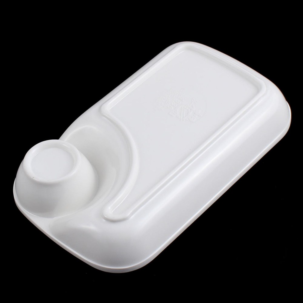 Rectangle 2 Slots Soy Dipping Sushi Mini Dish Plate 4 Inch Width