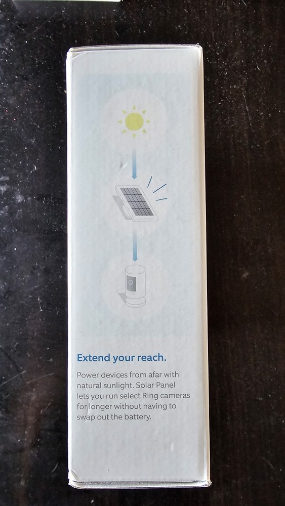 Ring Solar Panel White Adjustable Mount Weather Resistant Easy Install Outdoor