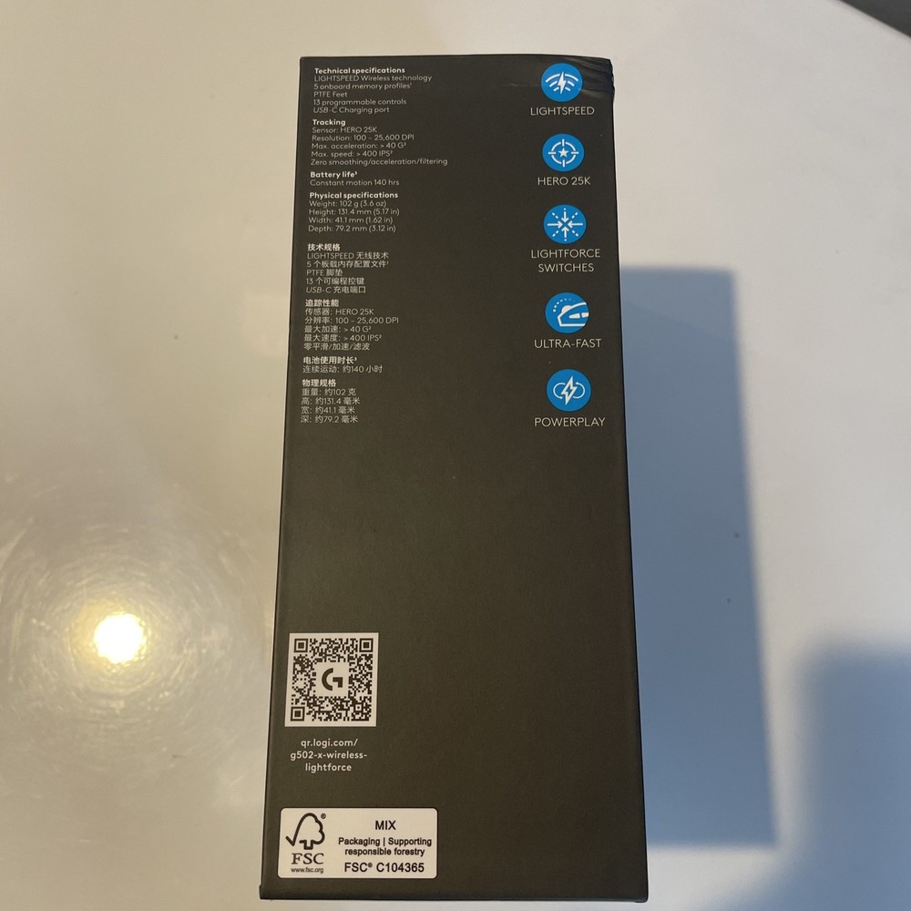 Logitech G502 X LIGHTSPEED Wireless Gaming Mouse - Black