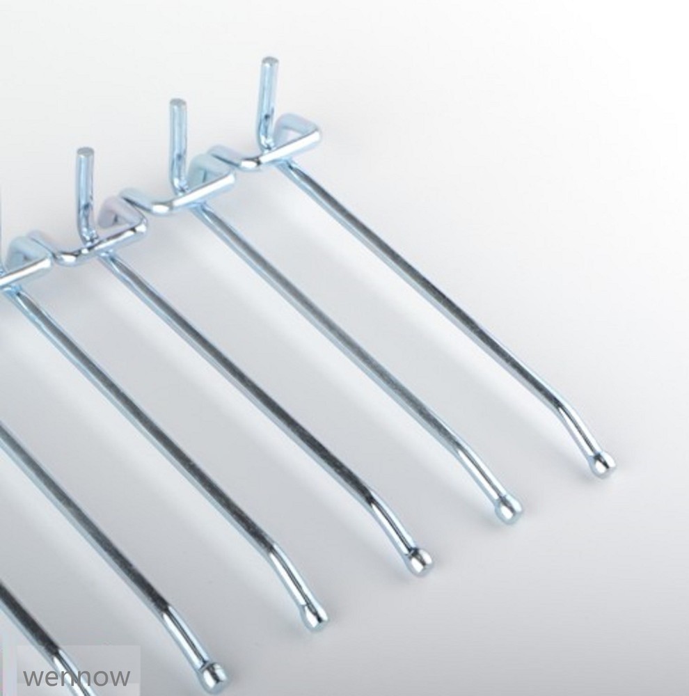 (50-pc) 6" x 1/4" Pegboard Hooks Shelf Hanger Kit Garage Storage Hanging Set