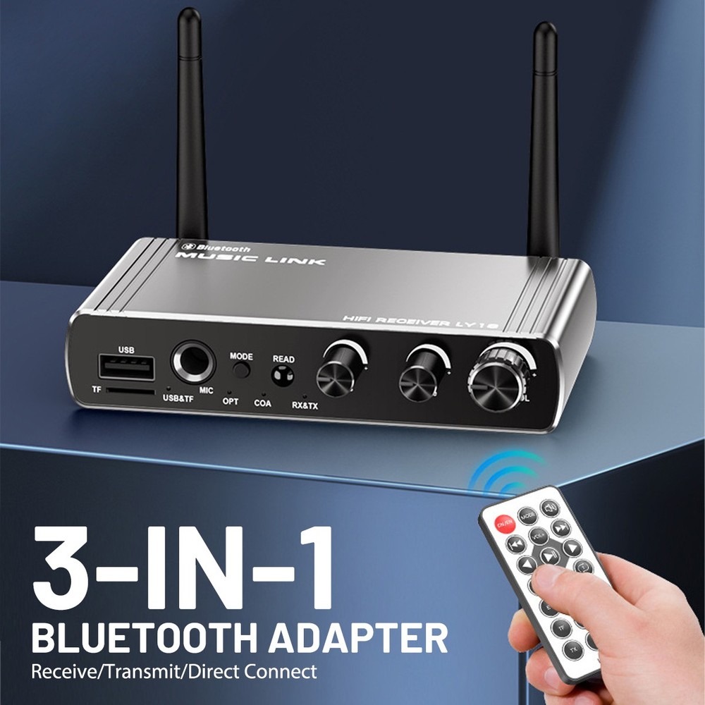 Bluetooth V5.4 Audio Receiver for Home Stereo, Wireless Adapter with Optical/USB