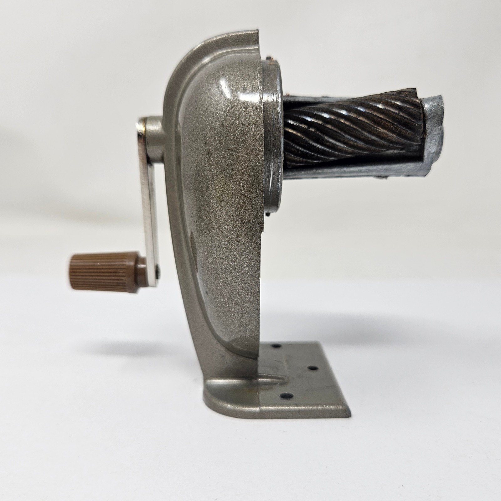 Vintage BOSTON Model KS Manual Pencil Sharpener Revolving 8 Hole Steel USA