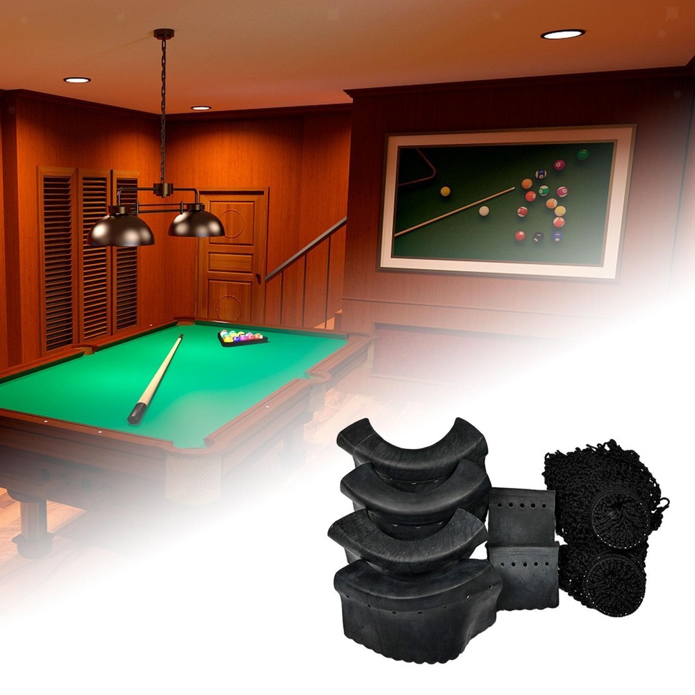 Billiard Table Pockets Set Web Bags Holder Versatile 4 Corner and 2 Side