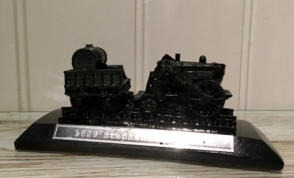 Crafted Coal Model Of Stephensons Rocket ( Missing Funnel )