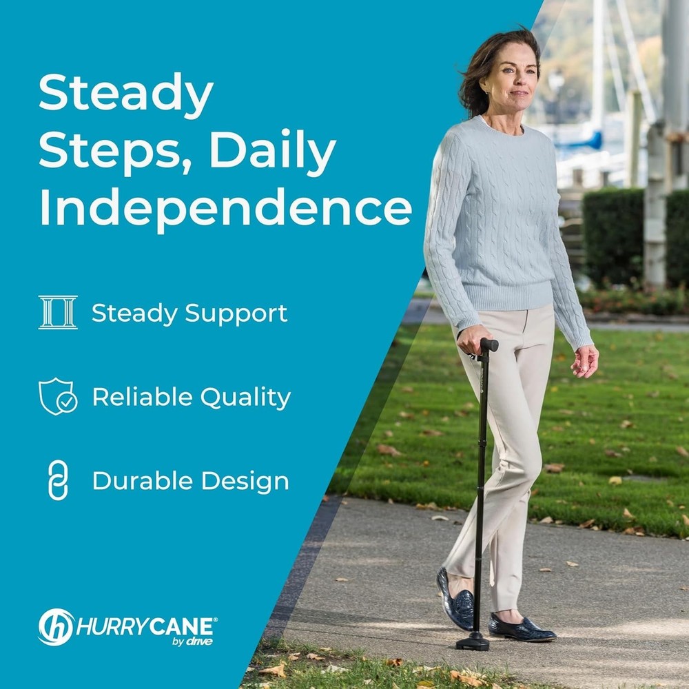 Freedom Edition Foldable Walking Cane - Adjustable Height & Ergonomic T-Handle