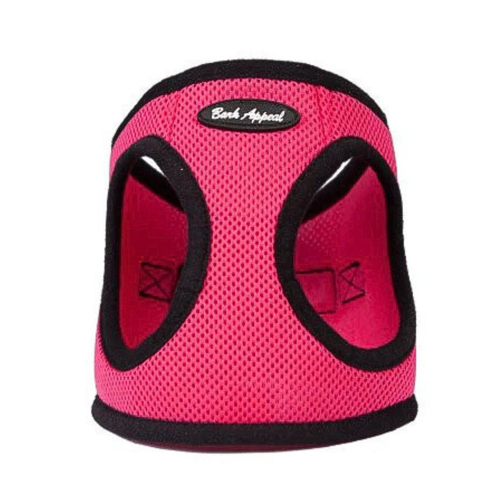 Bark Appeal Solid Mesh EZ Wrap Raspberry Dog Harness - XXS