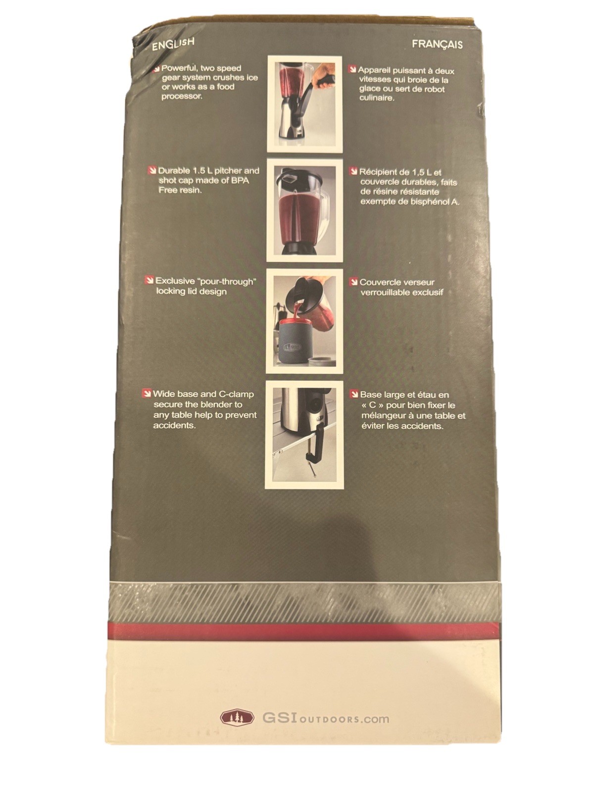 GSI Outdoors Vortex Blender Hand-Cranked Two-Speed Camping Stainless Steel