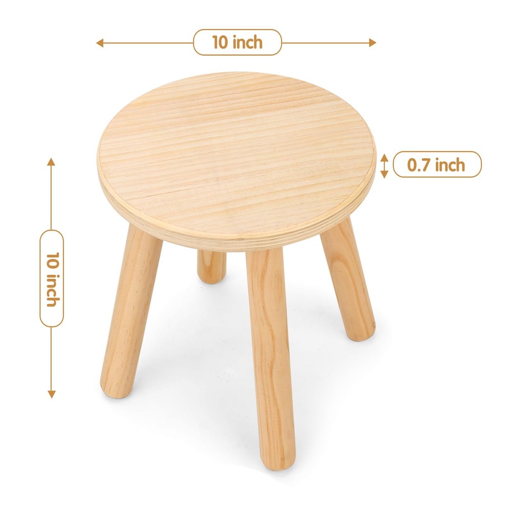 Wooden Step Stools for , 10 Inch Solid Chairs Perfect Matched Sensory Table, ...