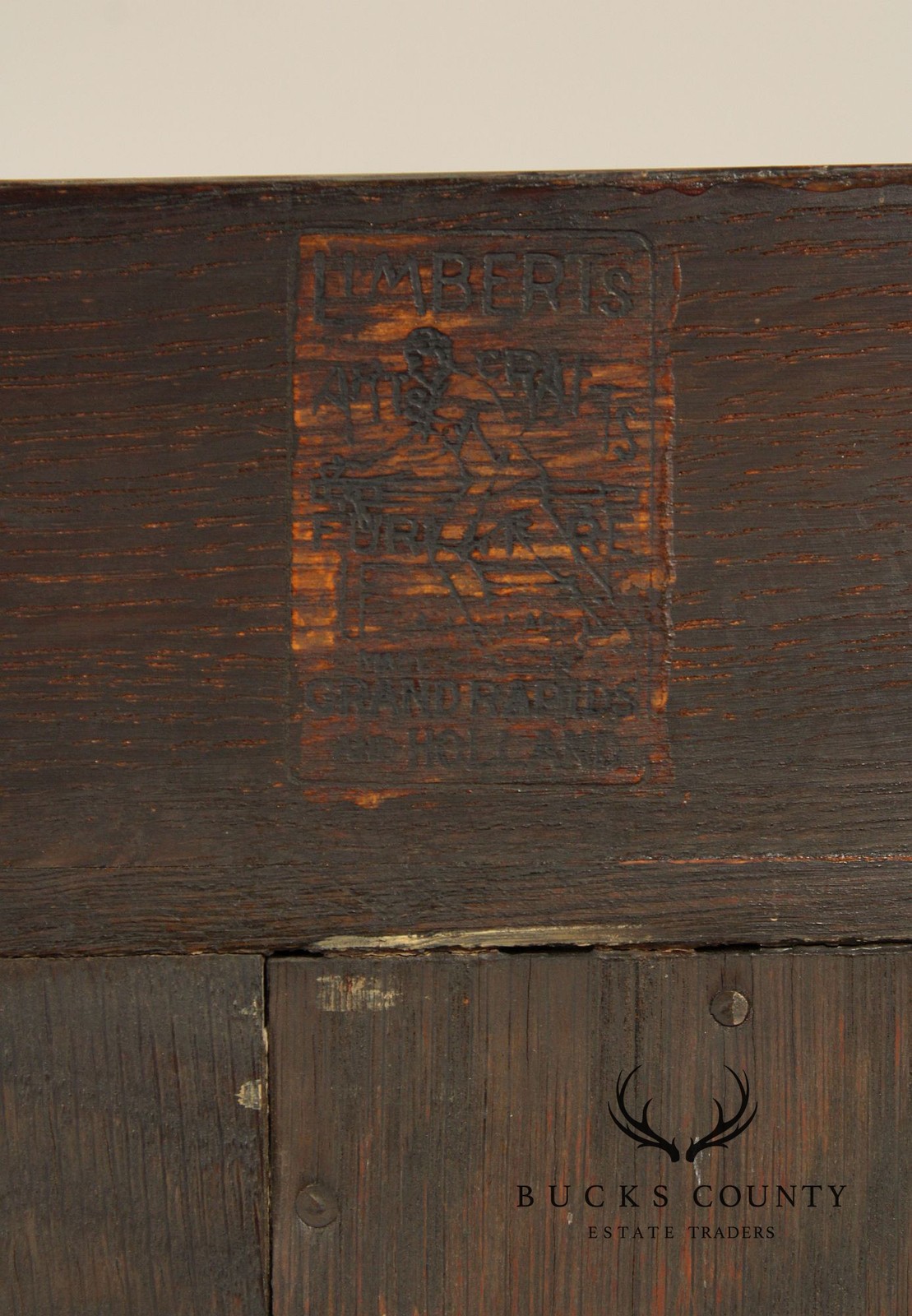 Limbert Antique Mission Oak Arts & Crafts Glass Door Bookcase