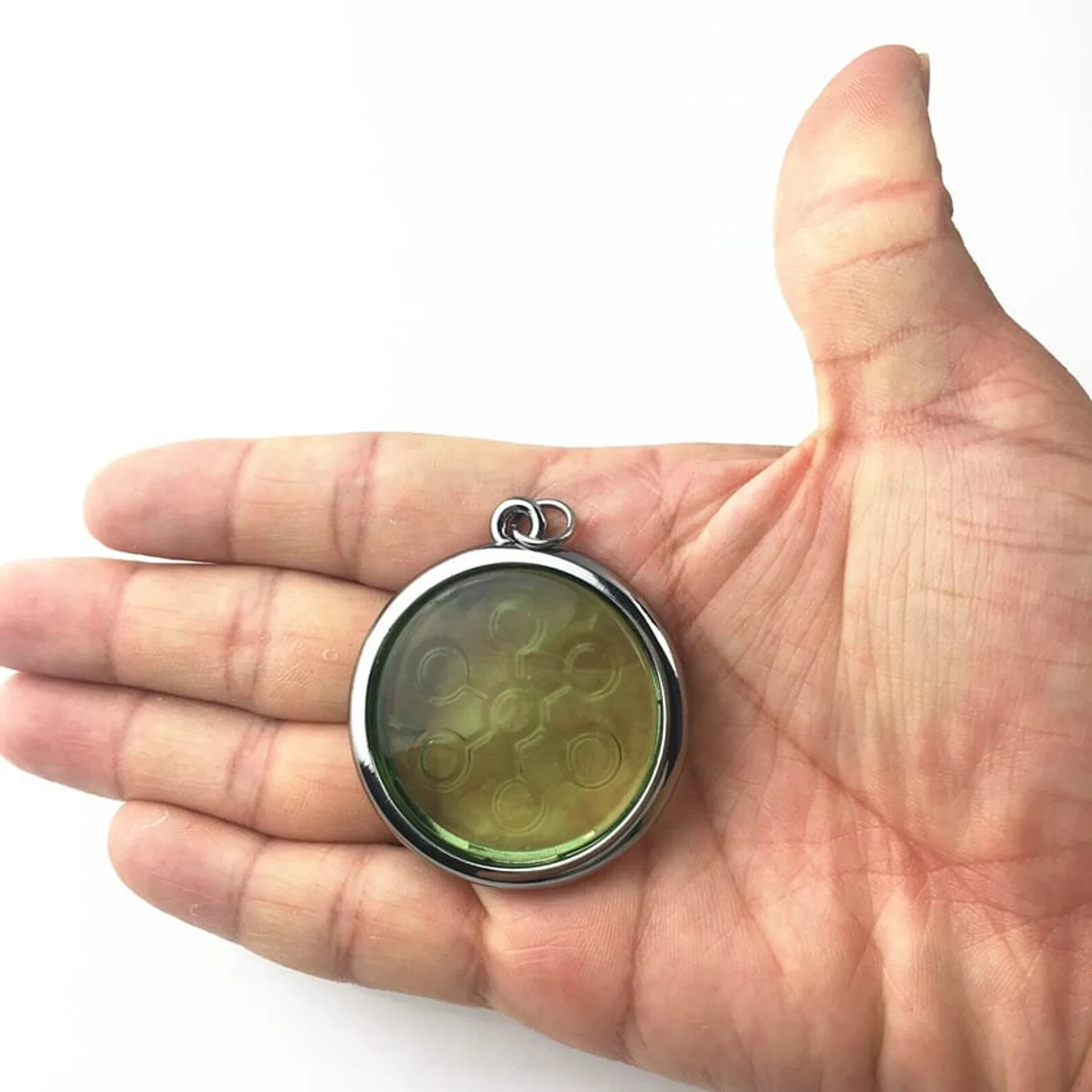 Bio Disc Glass Light Refracting Pendant