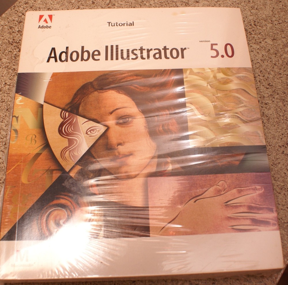 Adobe Illustrator 5.0 - Macintosh Tutorial & User Guide/manual, (2 books), NEW
