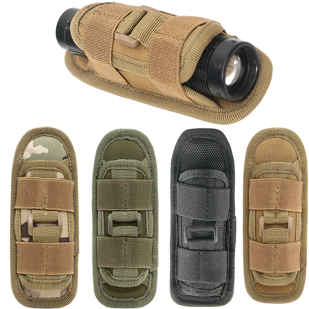 360° Rotatable Tactical LED Flashlight Holster Holder Pouch Carry Belt Case Bag