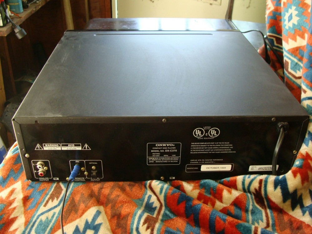 Onkyo DX-C370 Compact Disk Player Changer (No Remote)