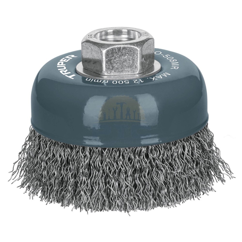 Truper CO-508MR Carding cup 3" fine crimped wire, Multi-thread