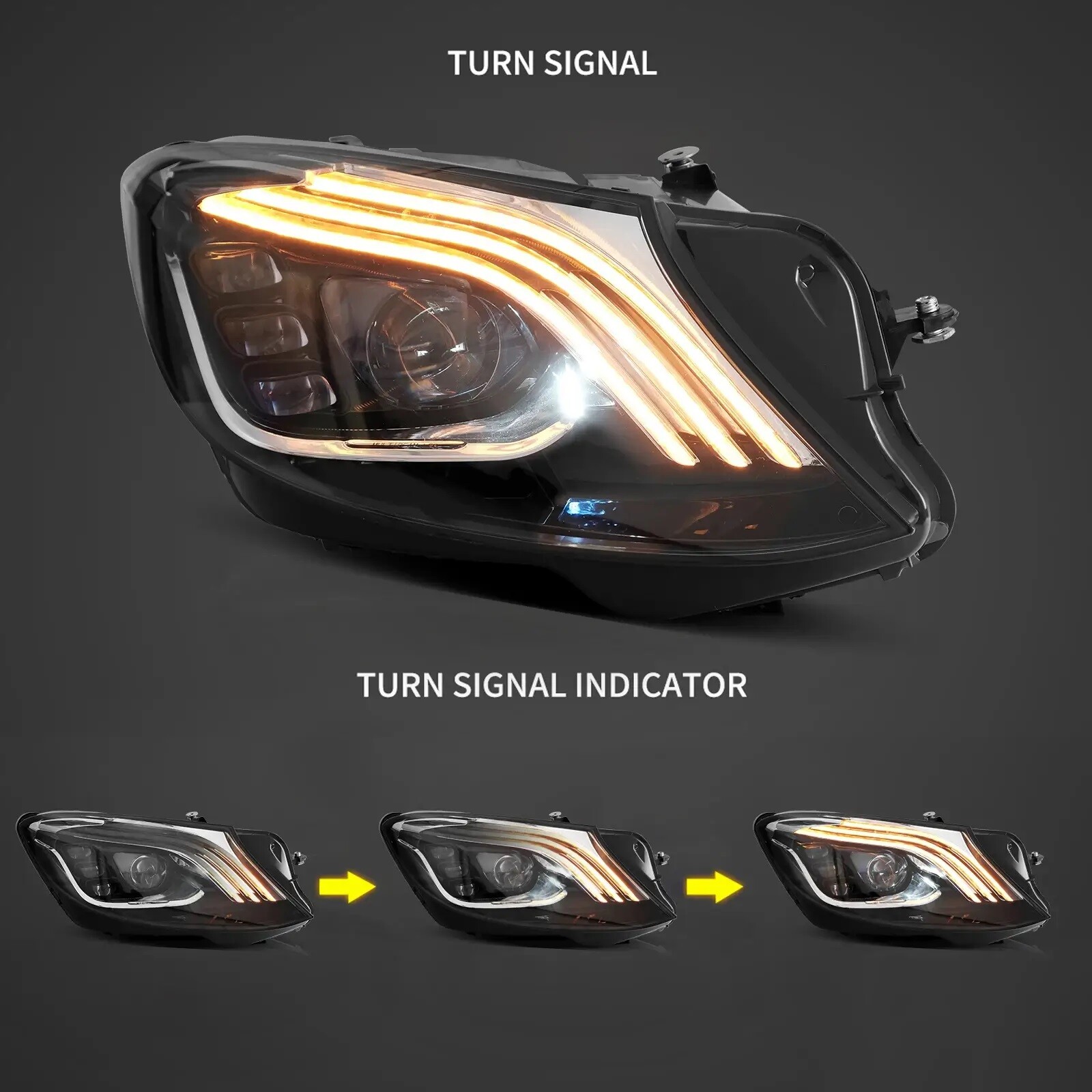 VLAND Full LED Headlights Fit 2014-2017 Mercedez Benz W222 S-Class Animation Set