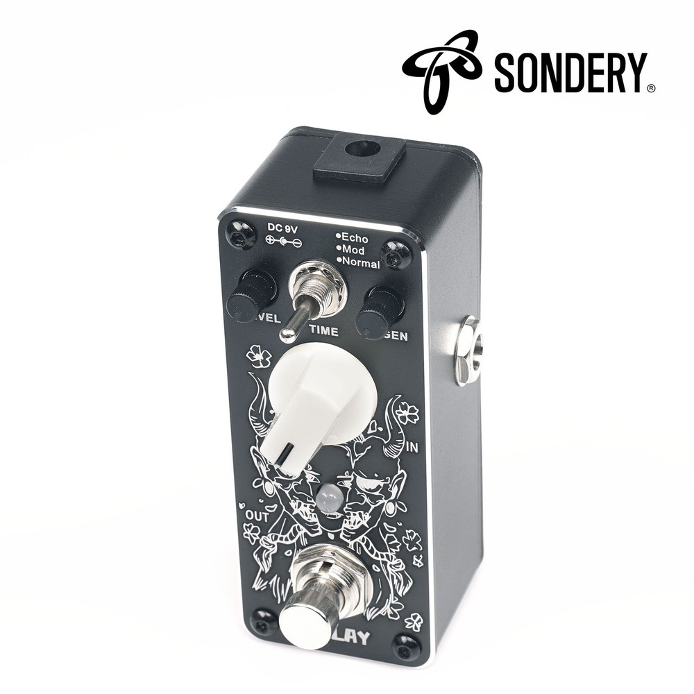 Sondery Digital Delay Pedal with 3 Effects - Echo Modulation Mini size,