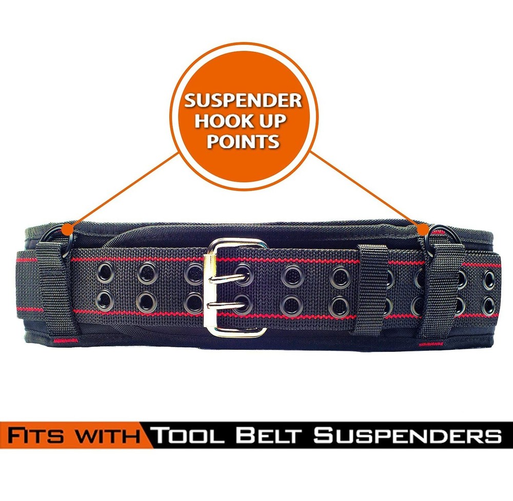 Padded Tool Belt 3 Inch Heavy Duty Work Tool Belt with Back Support Adjustabl...