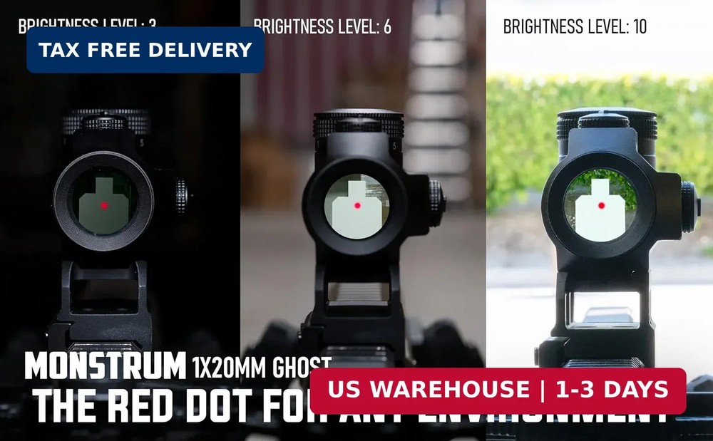 Monstrum Ghost Red Dot Sight | with Absolute Co-Witness Riser Mount
