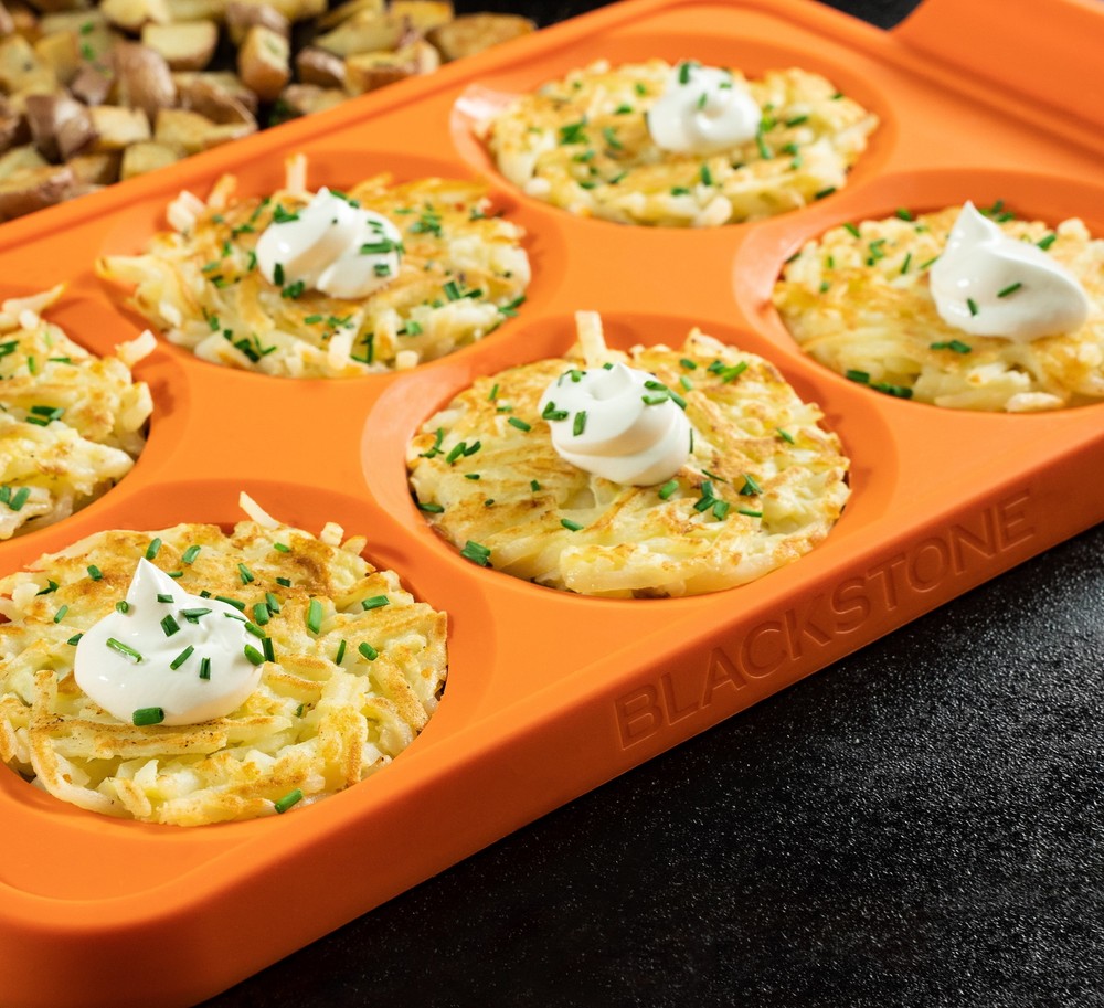 Orange Silicone 6 Section Egg Ring Tray