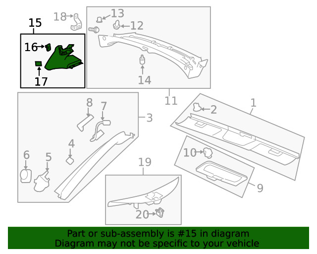 Genuine GM Side Trim Panel 20823297