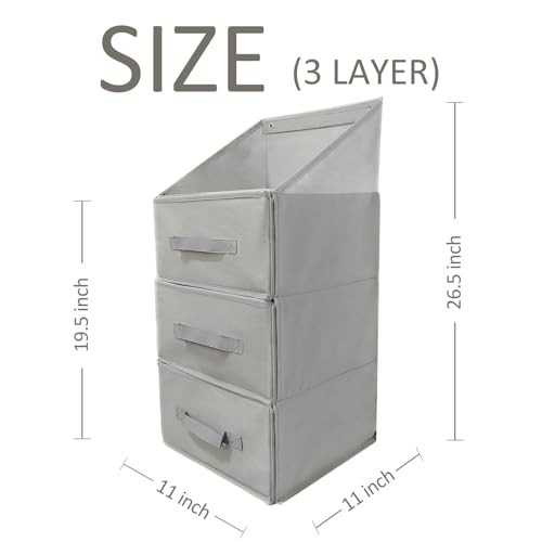 Underwear Drawer Organizer - Versatile Storage Solution for Sock 3 layer
