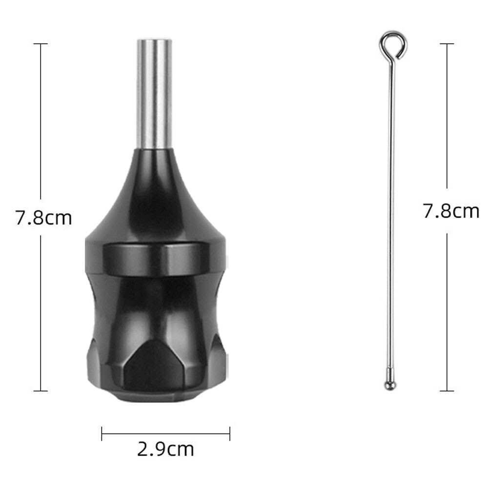 Professional Black 30mm Tattoo Zinc Alloy Cartridge Grip & 78mm Needle Plunger