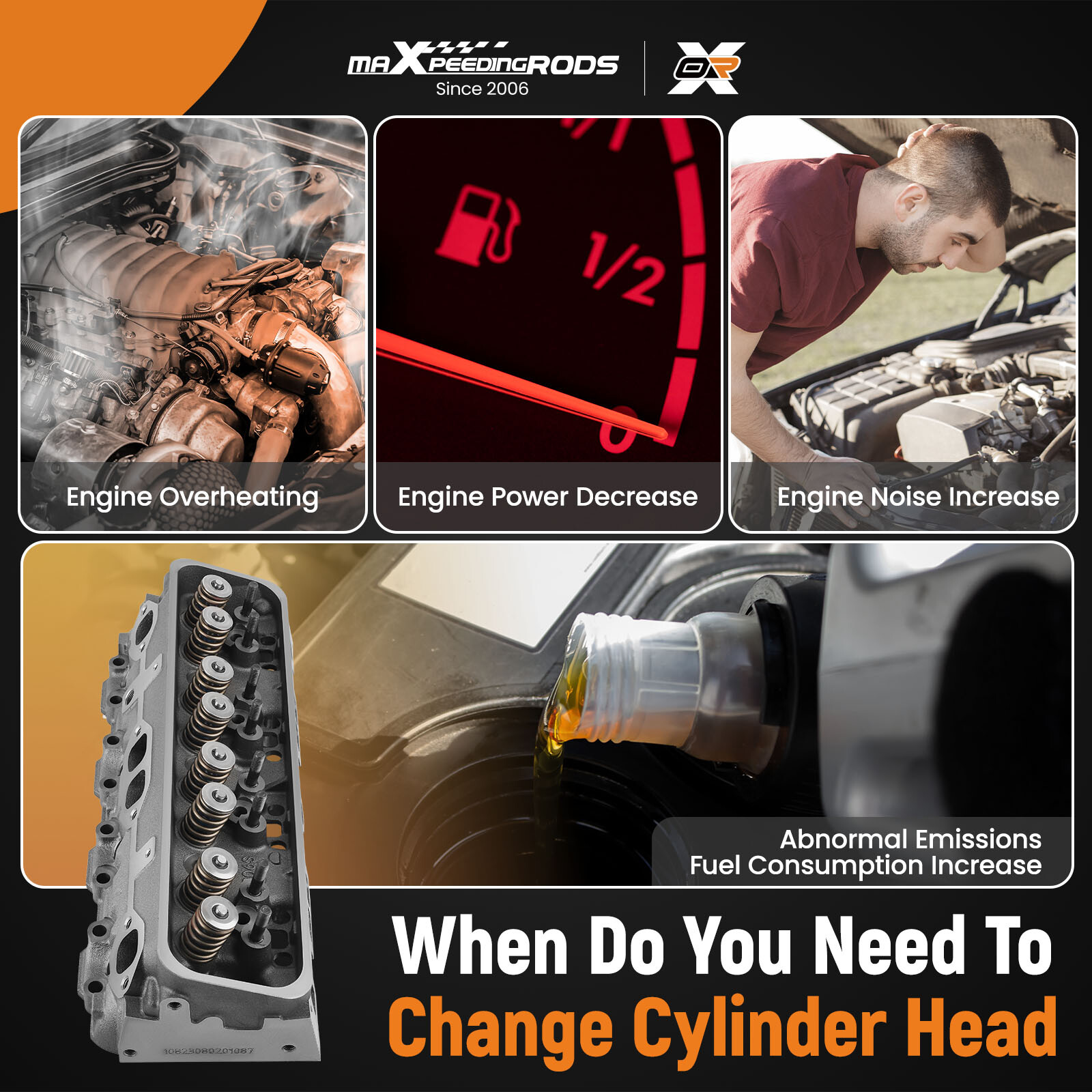 2x Complete Assembled Cylinder Head for GMC Chevrolet Cadillac 5.7L 350Cu V8 OHV