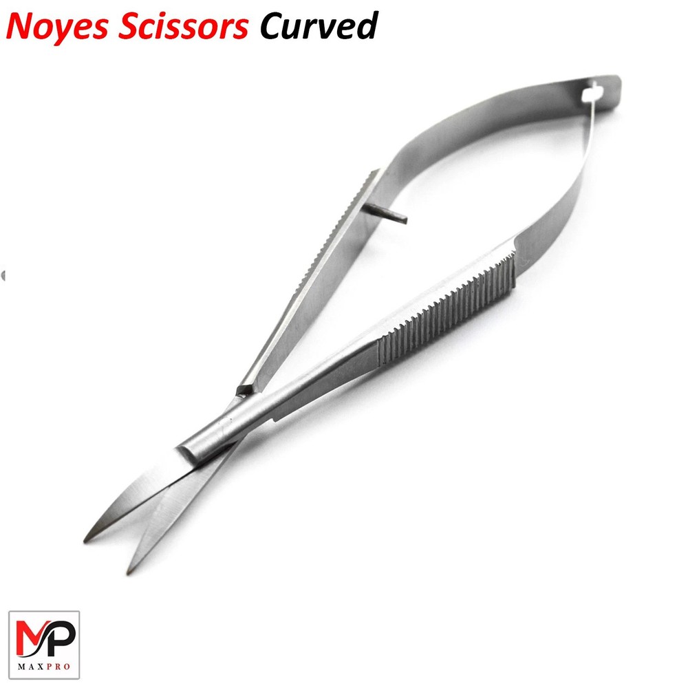 Surgical Micro Noyes Scissors Iris 11.5cm Spring Action Ophthalmic Sharp Blades