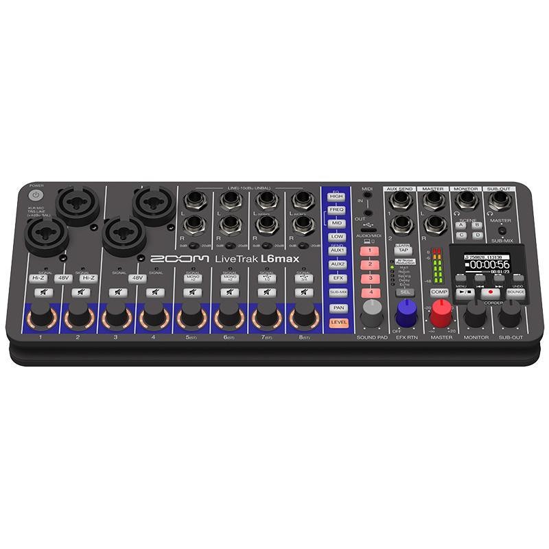 ZOOM LIVETRAK L6max Compact Digital Mixer Recorder Audio Interface 32-bit Float