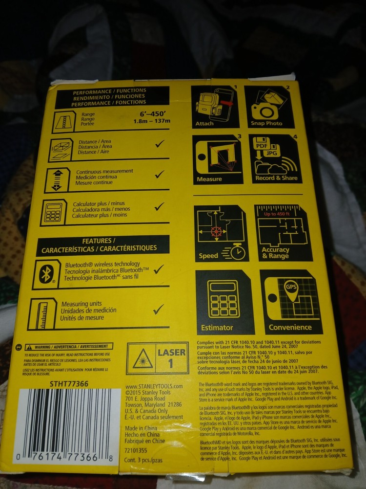 Stanley Smart Tech Smart Measure Pro Bluetooth Digital Measuring Device