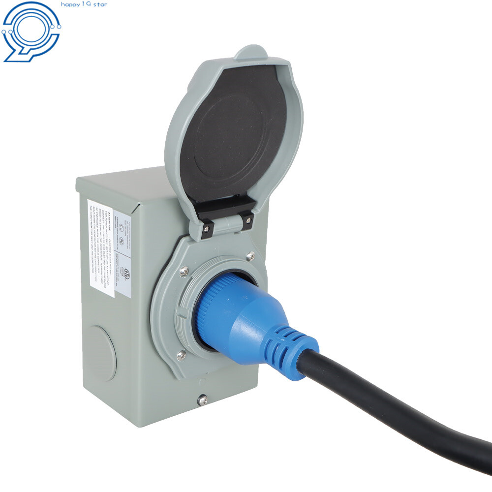 30 Amp Generator Power Inlet Box 4 Prong NEMA L14-30P/L14-30R 15FT 125/250V