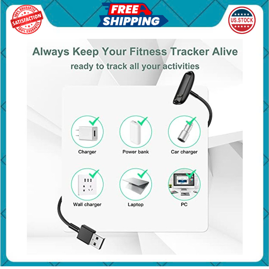 Charger Cable Replacement for Fitbit Inspire 3 (2 Pack/3.3Ft)